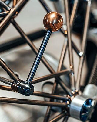 Detail view of the frame construction