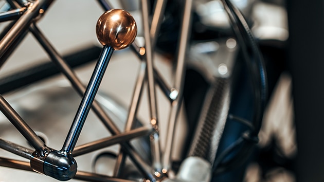 Detail view of the frame construction
