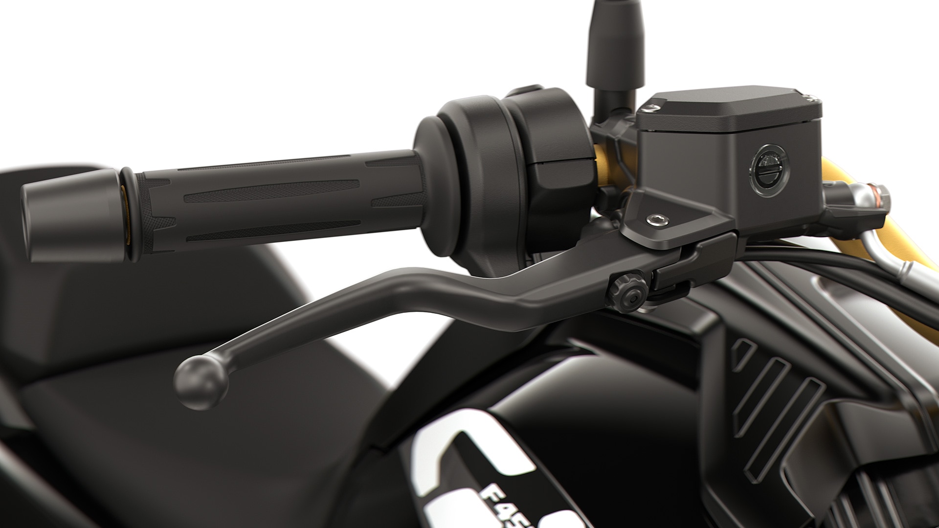 The adjustable hand lever of the F 450 GS from BMW Motorrad