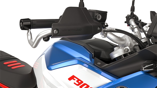 Enduro hand protector including metal brackets for the F 900 GS in the GS Trophy version