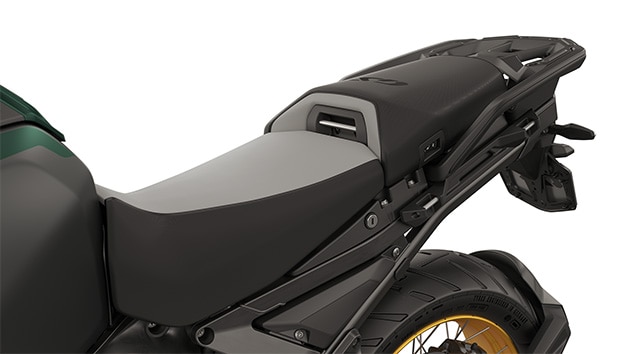 Comfort rider's seat and comfort passenger seat including seat heating