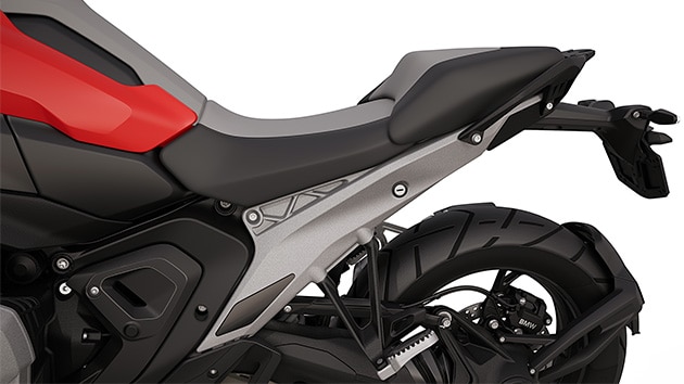 The rear with passenger seat and grab handles of the R 1300 GS from BMW Motorrad