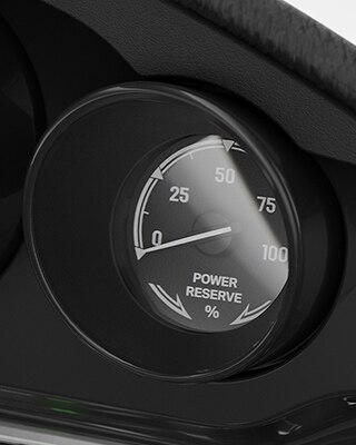 Power Reserve display as a traditional round instrument.