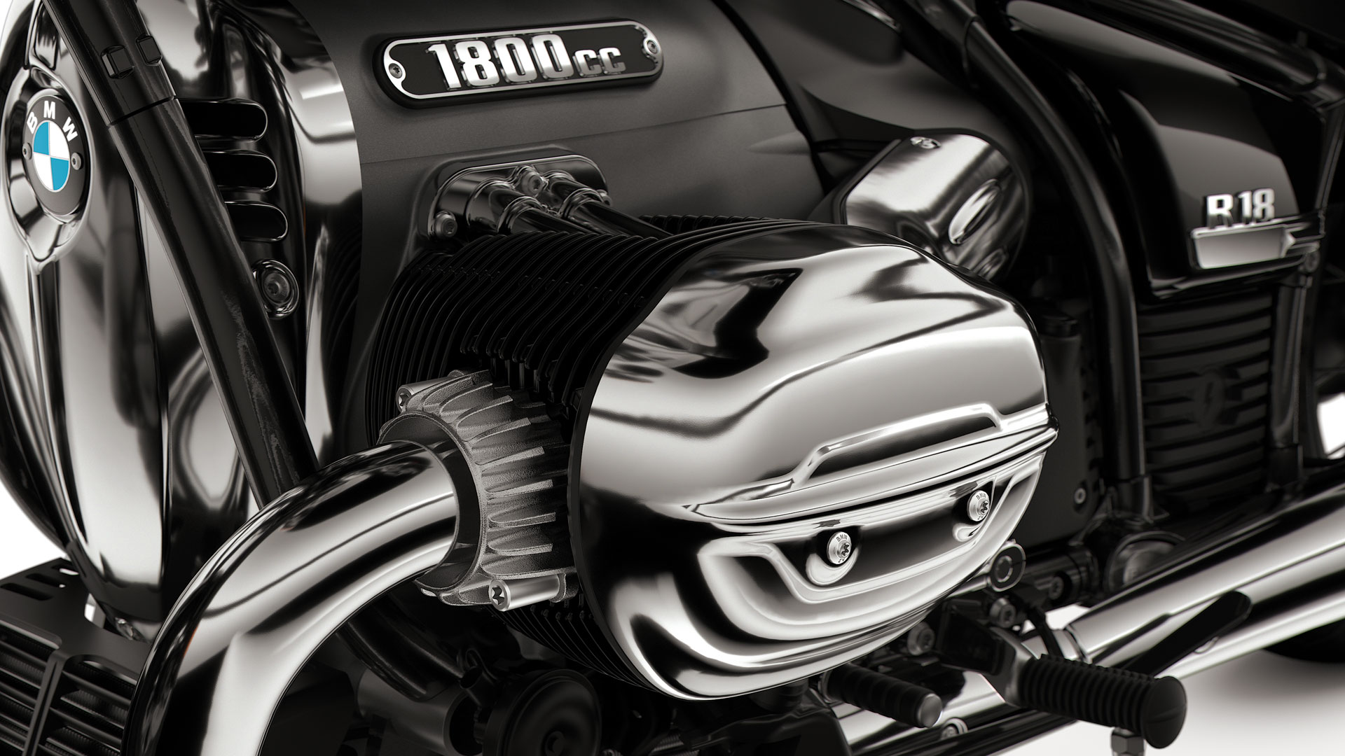 We see the impressive boxer including push rods.