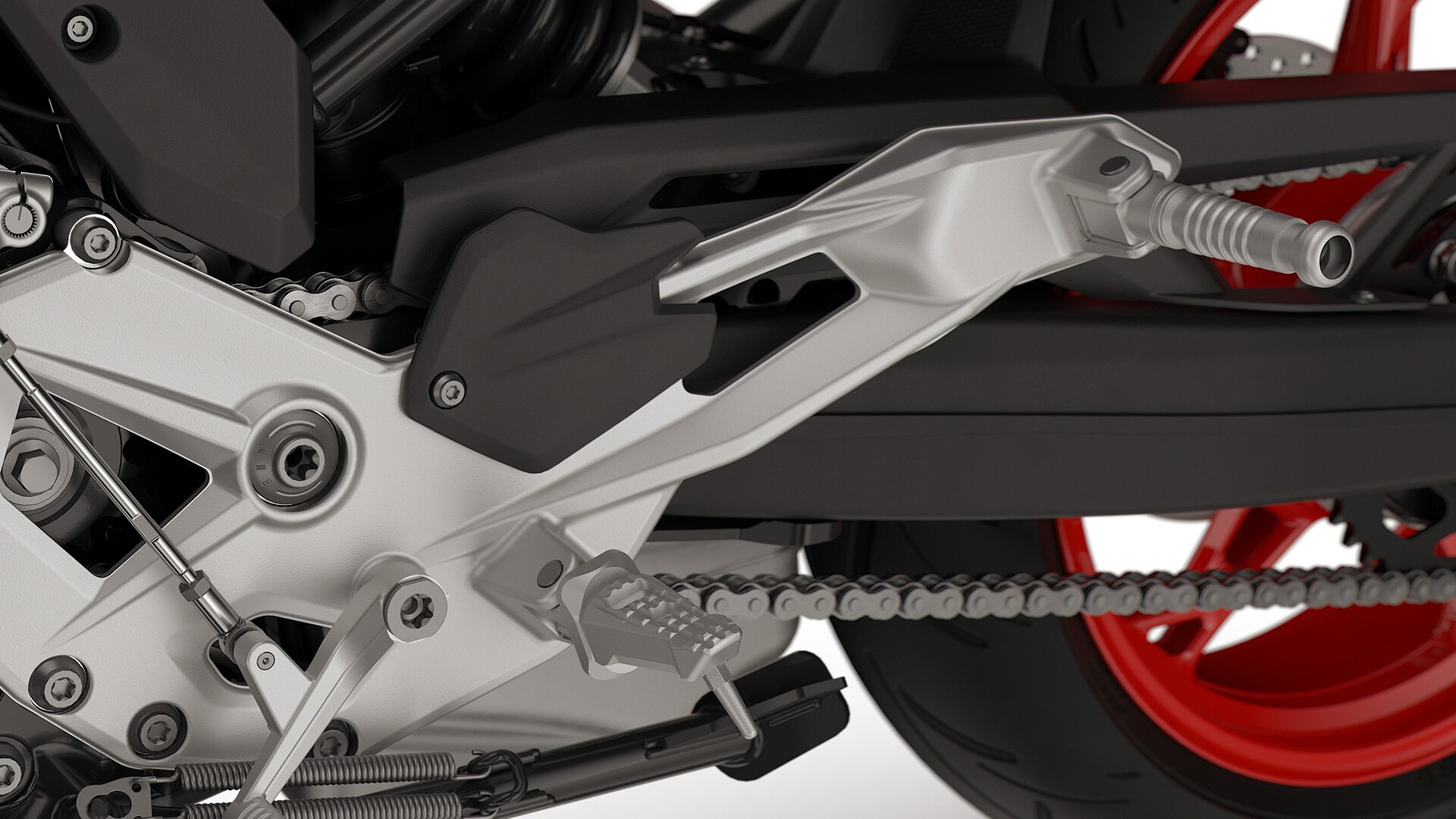 The footrests of the F 900 R from BMW Motorrad
